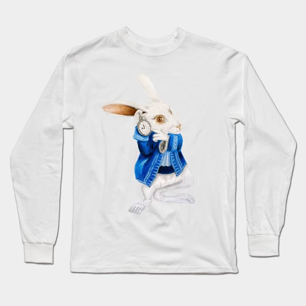 The White Rabbit Long Sleeve T-Shirt by Asgardarts